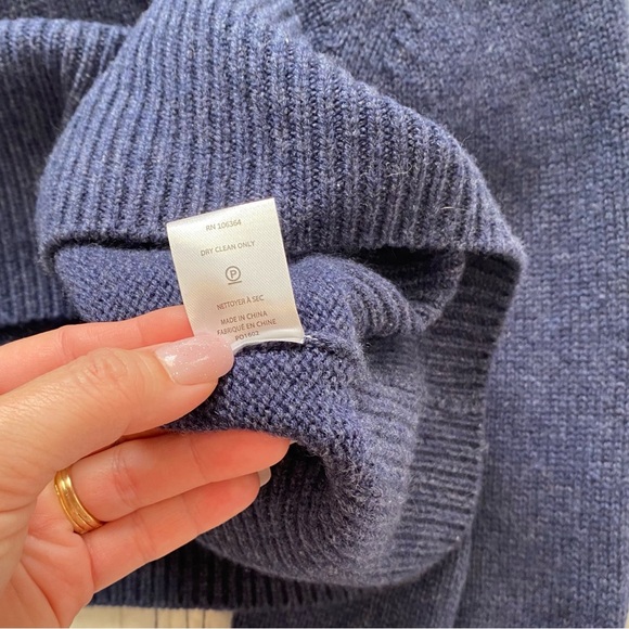 NWT KULE The Cleo Sweater Indigo Blue Wool & Cashmere Blend size XL - Picture 6 of 8